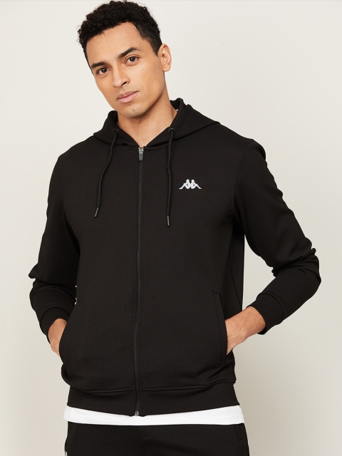 

Kappa Men Black Hooded Sweatshirt