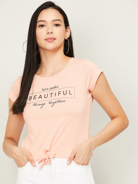 

Fame Forever by Lifestyle Women Pink Print Top