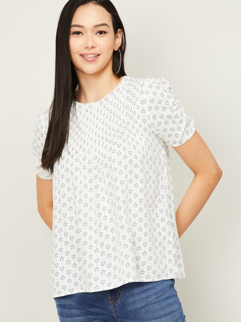 

Fame Forever by Lifestyle White Geometric Print Top