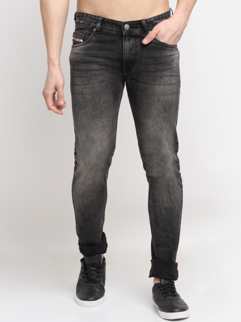 

La Mode Men Charcoal Slim Fit Heavy Fade Stretchable Jeans