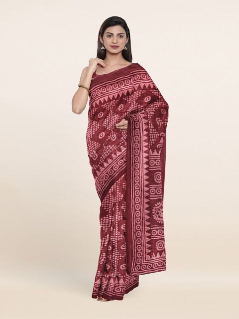 

Pothys Purple Cotton Blend Saree