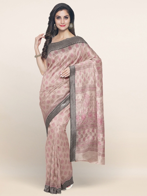 

Pothys Mauve & Pink Ethnic Motifs Printed Saree