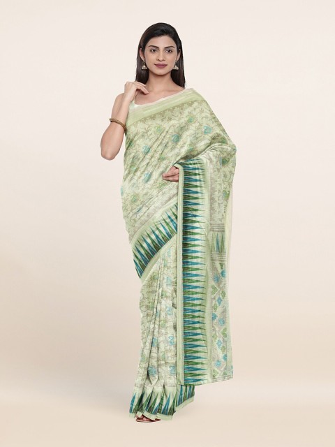 

Pothys Green Paisley Printed Saree