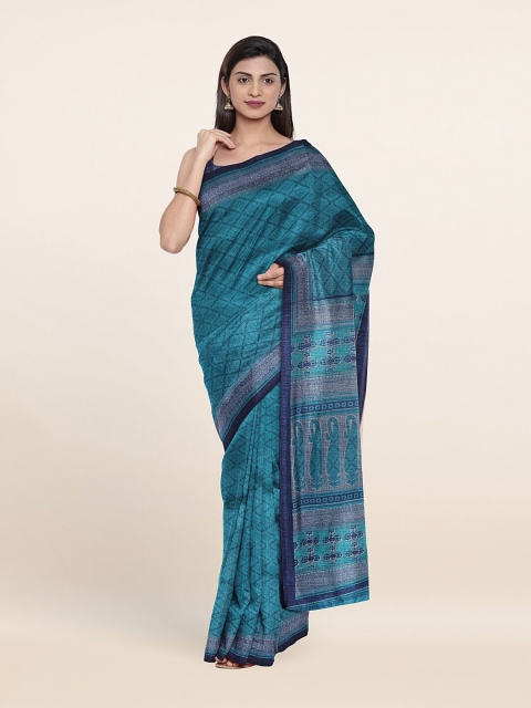 

Pothys Blue Printed Saree
