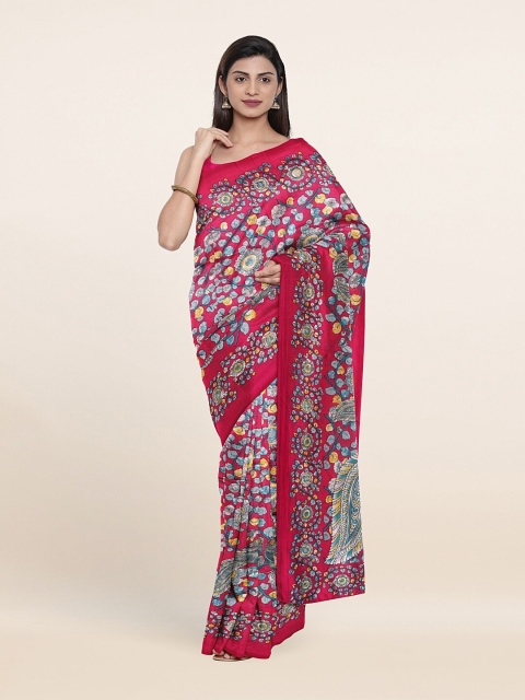 

Pothys Magenta & Blue Ethnic Motifs Saree