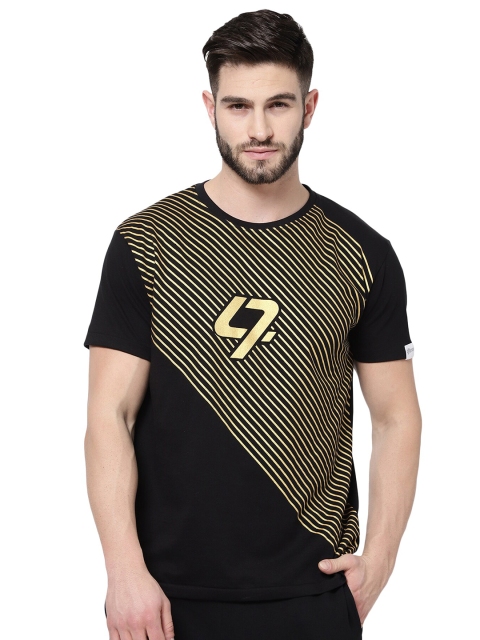 

djbravo 47 Men Black Printed Cotton T-shirt