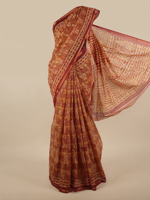 

Pothys Red & Beige Printed Saree