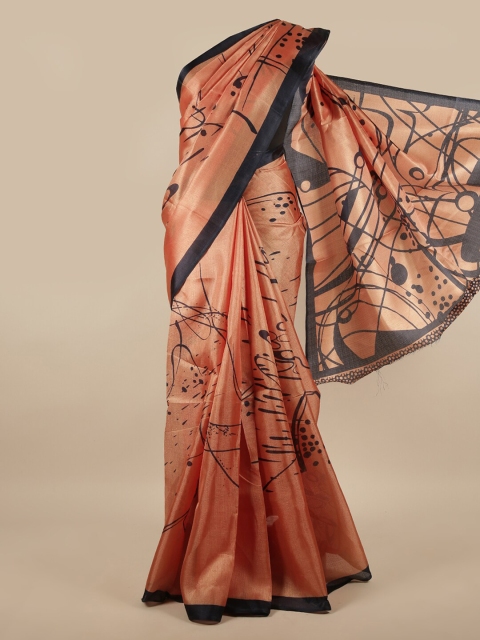 

Pothys Mauve & Black Printed Saree