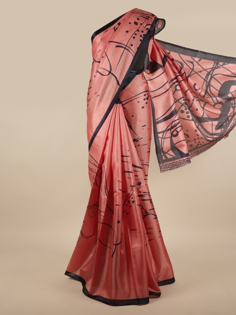 

Pothys Pink & Black Printed Saree