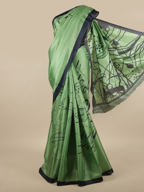 

Pothys Green & Black Printed Saree
