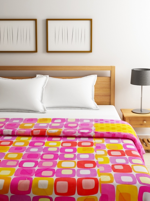 

SWAYAM Pink Floral Print AC Double Comforter