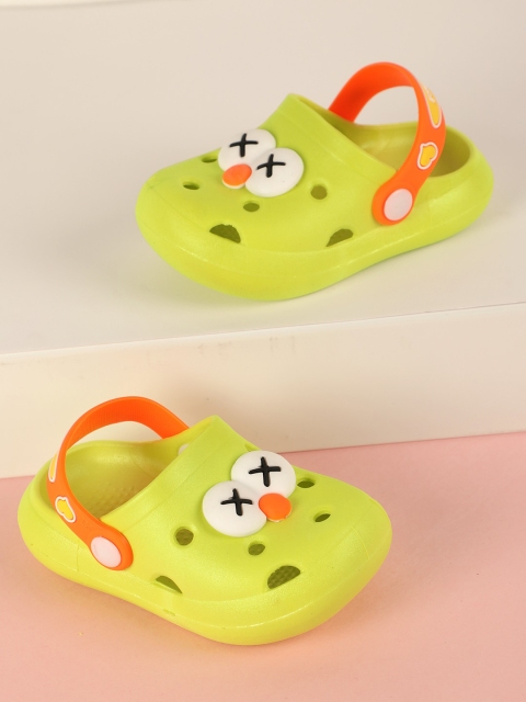 

PASSION PETALS Unisex Kids Lime Green PU Face Clogs