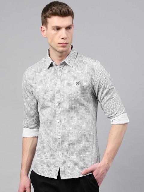 

HRX by Hrithik Roshan Men White & Black Printed Casual Shirt