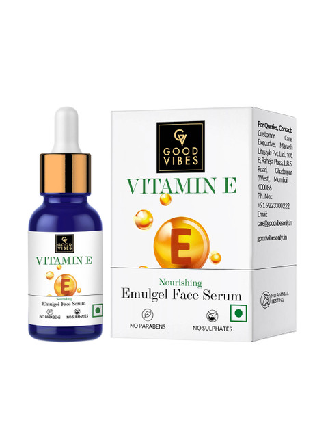 

Good Vibes Vitamin E Nourishing Emulgel Face Serum - 10 ml, White