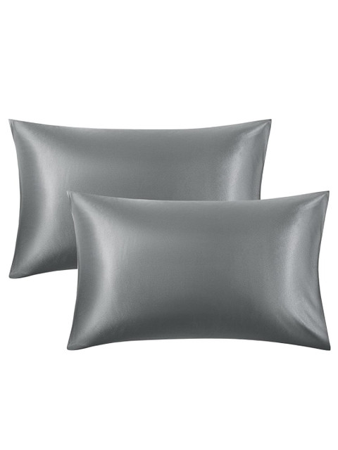 

Tormeti Set of 2 Grey Solid 300 TC Pillow Covers