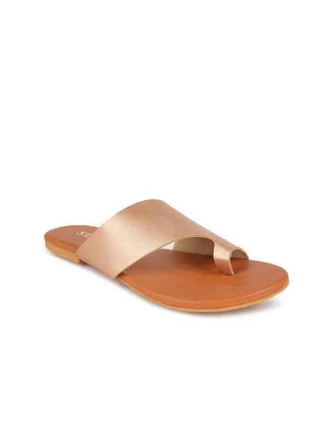 

STALK Women Rose Gold Shimmer Toe Ring One Toe Flats