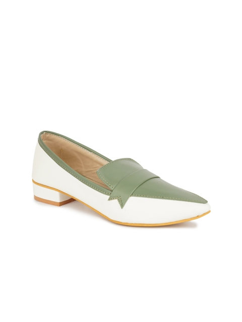 

STALK Women Mint Green Colourblocked Ballerinas Flats