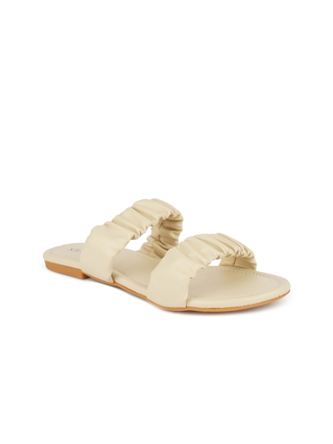 

STALK Woman Beige Open Toe Flats