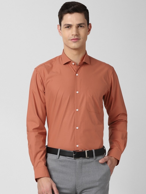 

Peter England Men Orange Formal Shirt