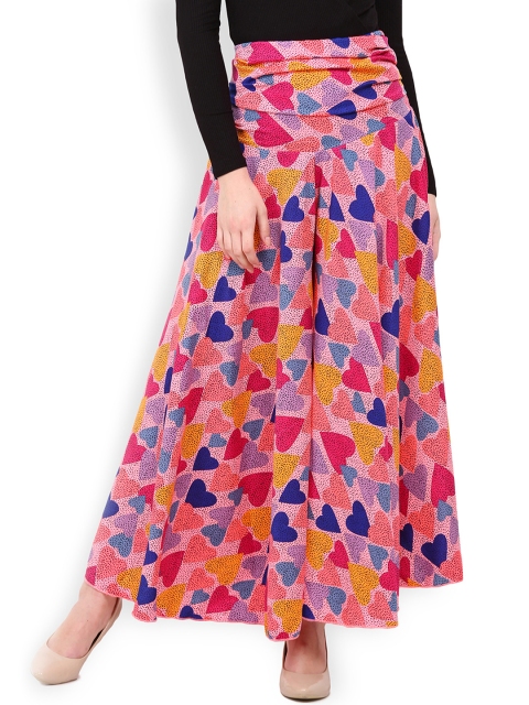 

Trend Arrest Women Multicoloured Printed Flared Fit Palazzos, Multi
