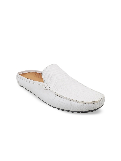 

Metro Men White Leather Mules