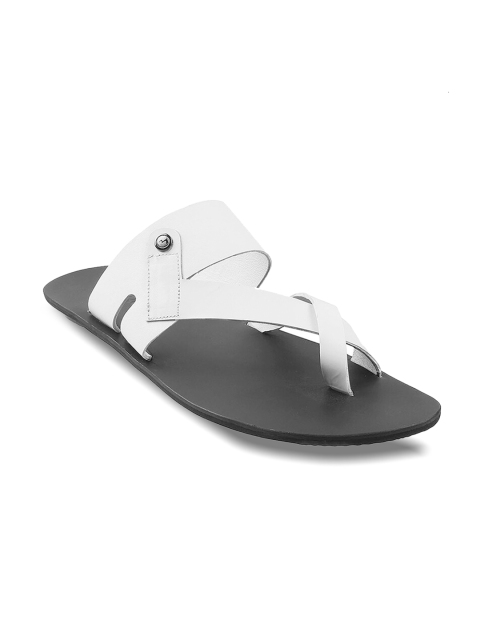 

Metro Men White Leather Comfort Sandals