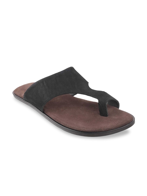 

DAVINCHI Men Black Suede Comfort Sandals