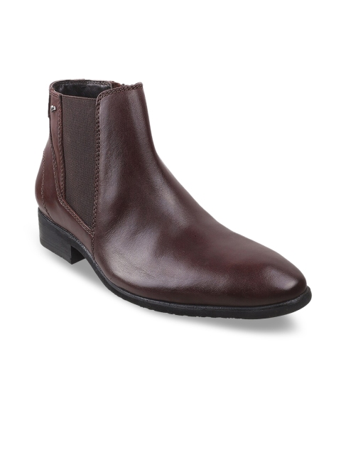 

DAVINCHI Men Brown Leather Formal Boots