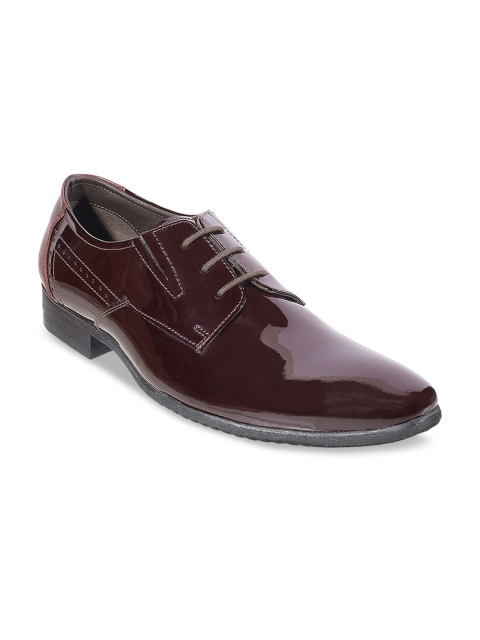 

DAVINCHI Men Maroon Solid Leather Formal Brogues