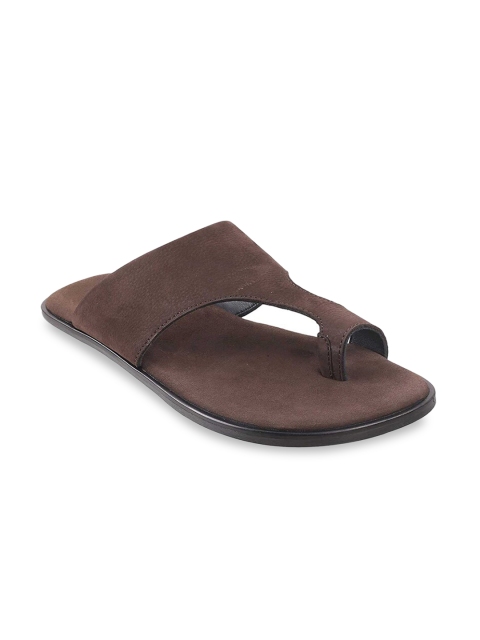 

DAVINCHI Men Brown Suede Comfort Sandals