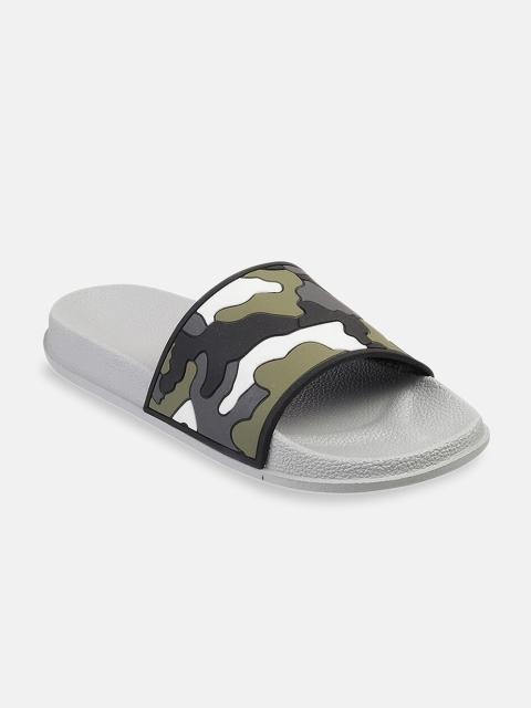 

WALKWAY Men Grey & Green Comfort Sandals