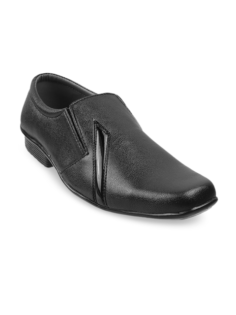

WALKWAY by Metro Men Black Textured Formal Slip-On