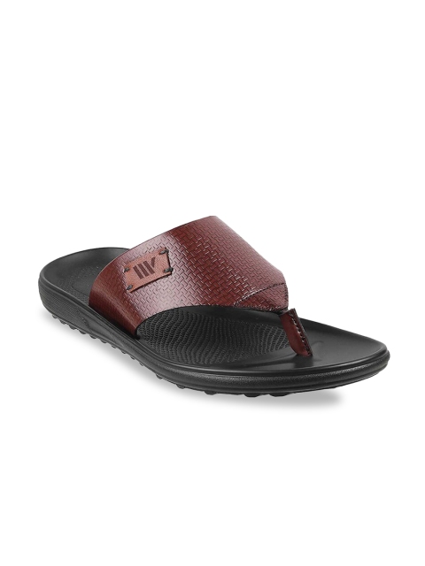 

WALKWAY Men Brown & Black Comfort Sandals