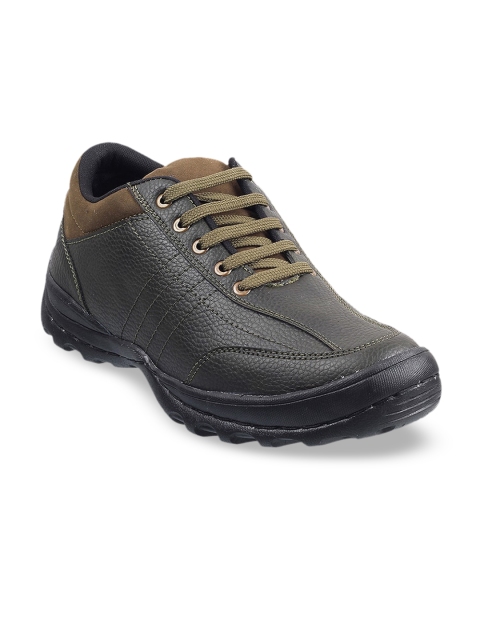 

WALKWAY by Metro Men Olive Green Solid Oxford Formal Shoes