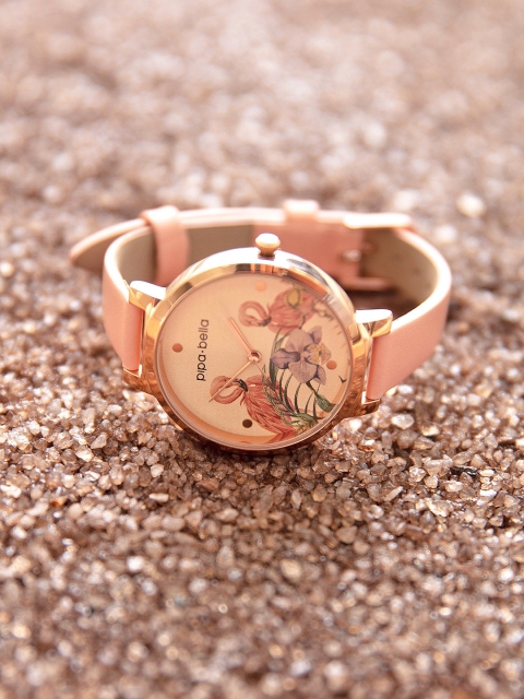 

Pipa Bella Women Peach-Coloured Printed Dial & Pink Straps Analogue Watch O-JA22WT00116511