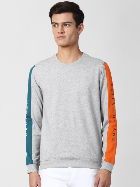 

Peter England Casuals Men Grey Sweatshirt