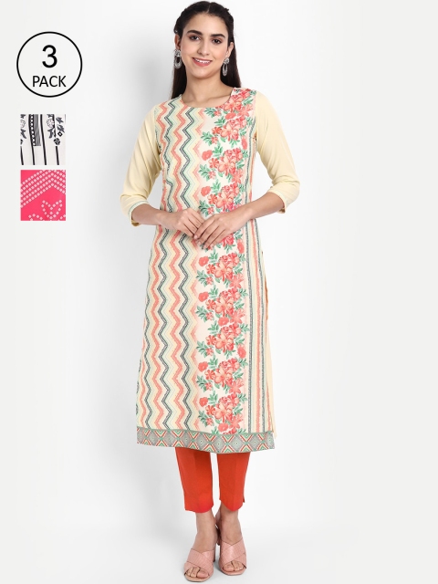 

Ethnic basket Women Multicoloured Ethnic Motifs Printed Floral Crepe Kurta, Multi