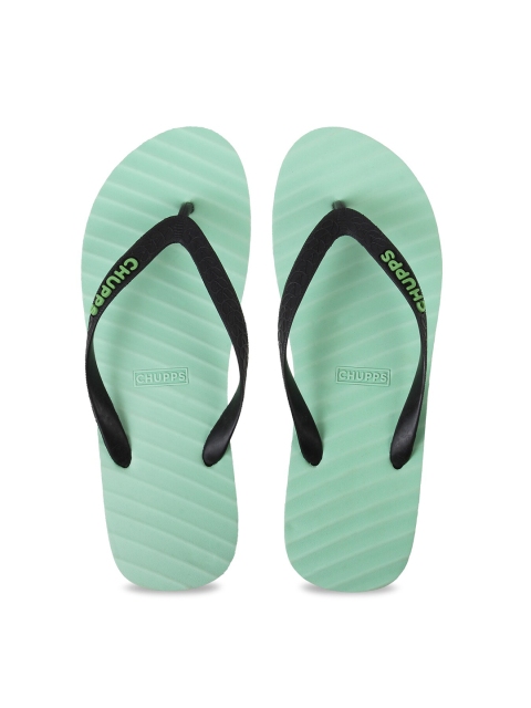 

CHUPPS Women Banana Leaf Green Natural Rubber Thong Flip Flops