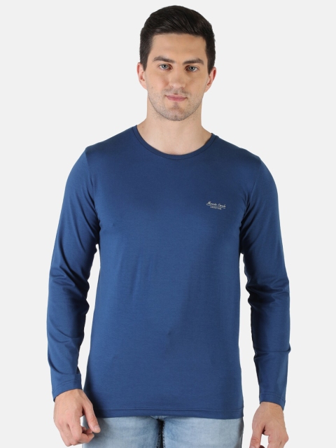 

Monte Carlo Men Navy Blue Solid Full Sleeve Regular Fit T-shirt