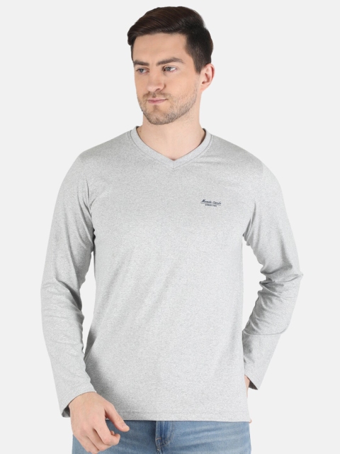 

Monte Carlo Men Grey Melange V-Neck T-shirt
