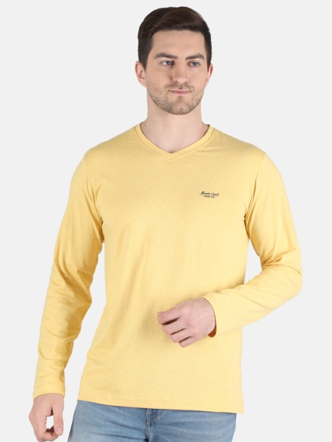 

Monte Carlo Men Yellow V-Neck T-shirt