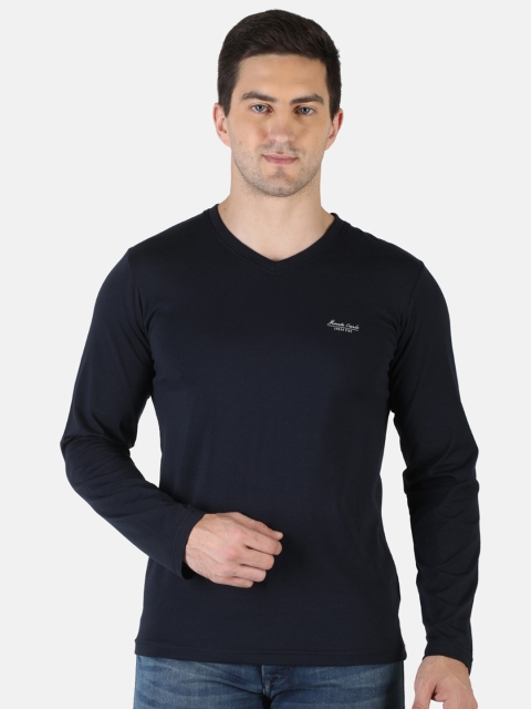 

Monte Carlo Men Navy Blue V-Neck T-shirt