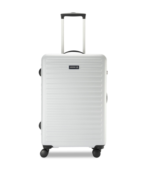 

THE ASSEMBLY Silver- Coloured Solid Hard-Sided Medium Trolley Suitcase