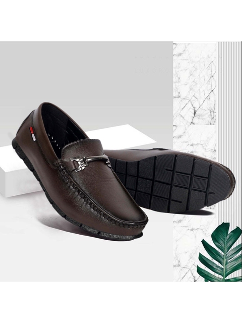 

FOUR STAR TRUCK SALES Men Black Solid Formal Loafers