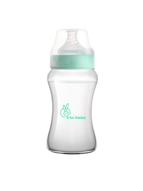 

R for Rabbit Sea Green & Transparent BPA Free Feeding Bottle 250 ml