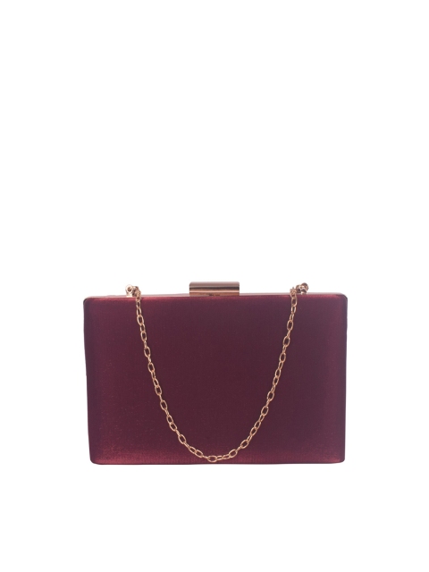 

Bagkok Women Maroon Box Clutch