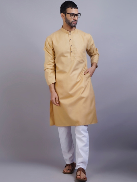 

GRACIT Men Beige Solid Ethnic Kurta