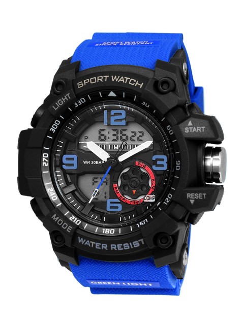 

Kool Kidz Unisex Kids Black Dial & Blue Straps Analogue and Digital Watch