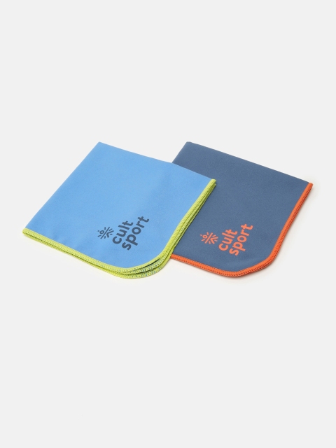 

Cultsport Pack of 2 Navy & Blue Workout Hand Towel