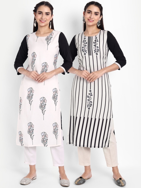 

Ethnic basket Women Pack Of 2 Digital Print Straight Kurta, Multi